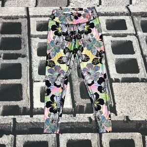 Source Unknown Multicolor Floral  Leggings